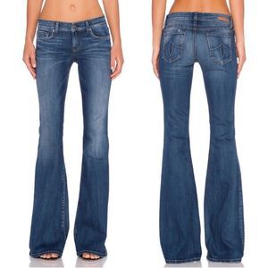 Level 99 Dahlia Flare Jeans in Derby Medium Wash Stretch Revolve Anthropologie